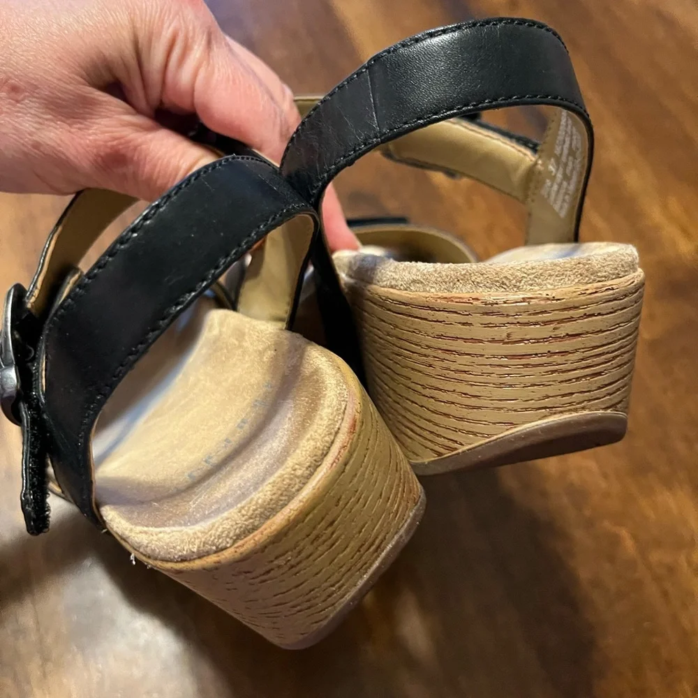 Dansko Black Leather Sandals - Picture 8 of 9